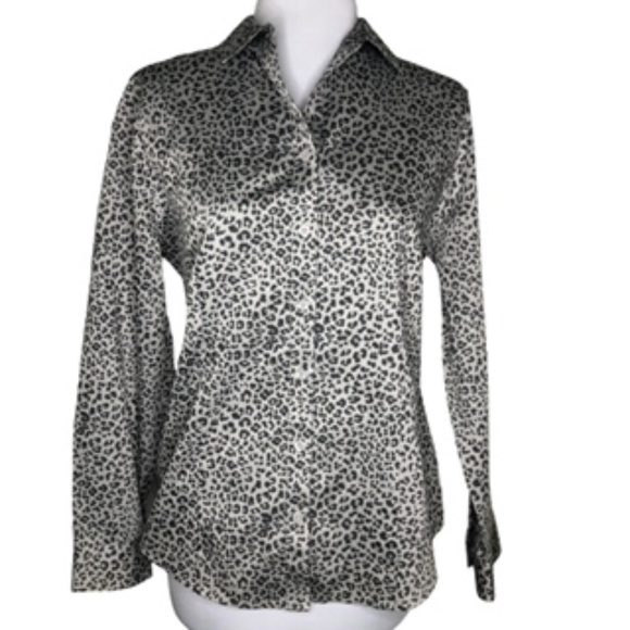 Chico's Tops - NWT Chico's Animal Print Button Down No Iron Shirt Size 1